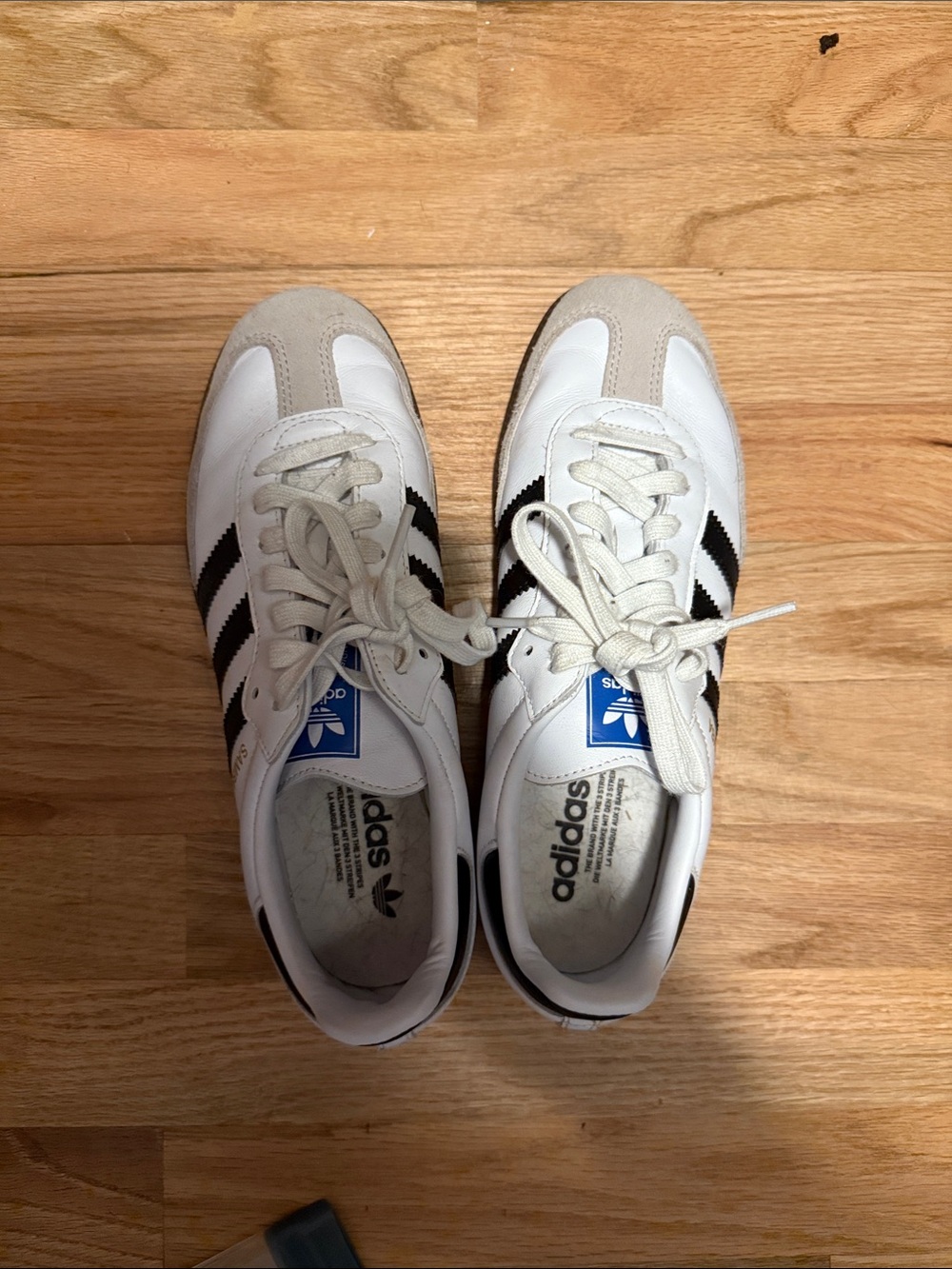 adidas White & Black Samba Classic Sneakers
